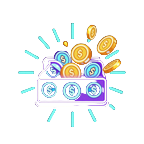 Neon-Jackpot-M&uuml;nzen-Icon f&uuml;r Jackpot-Spiele bei GambleZen